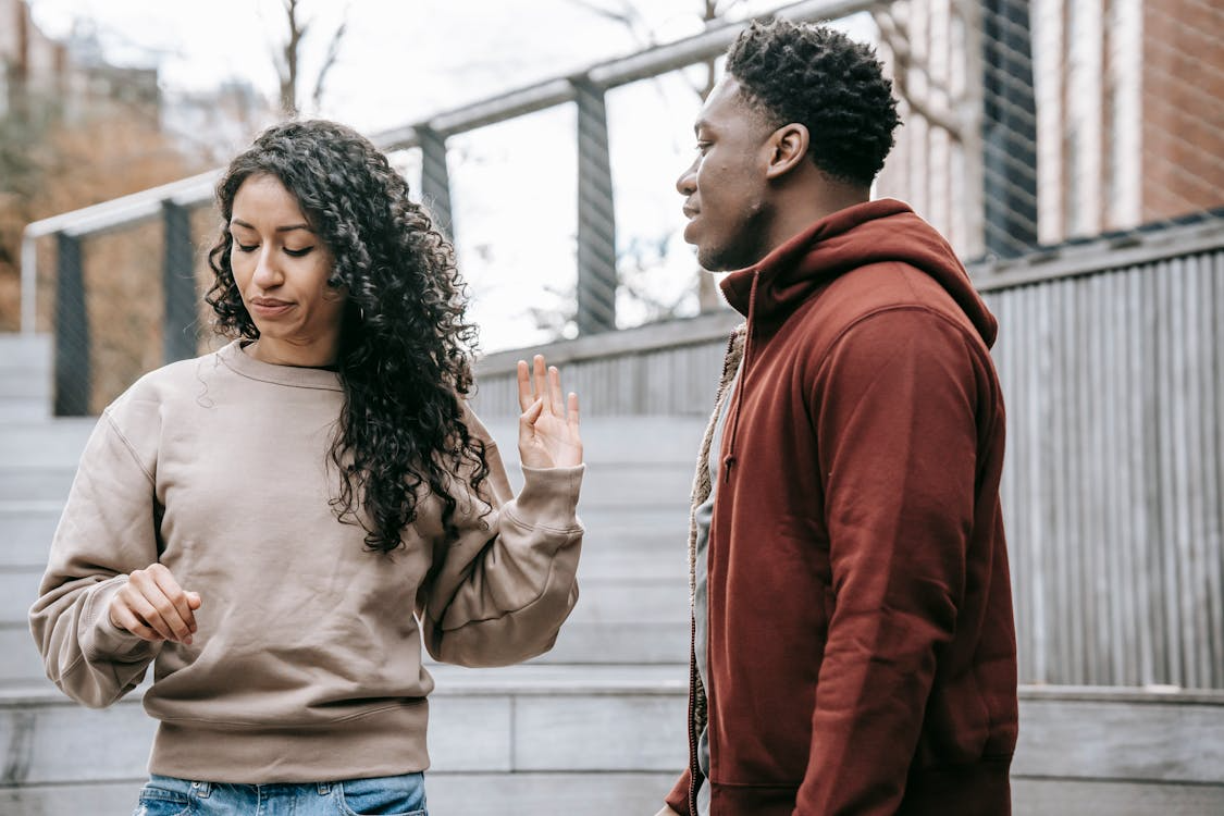 A couple arguing