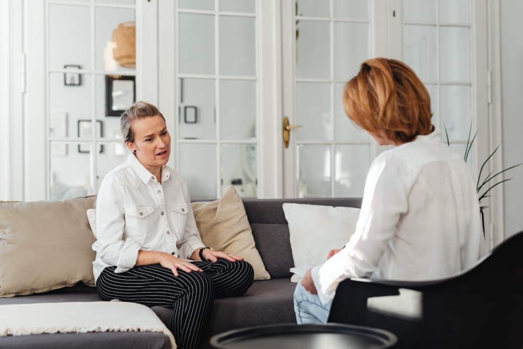 A woman in an individual counseling session