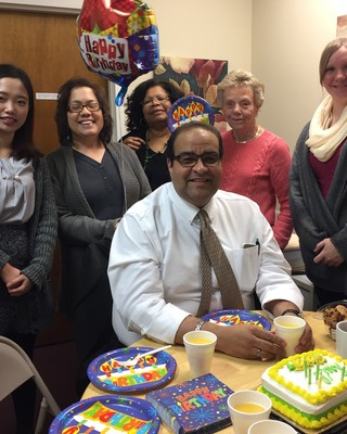 Alternative Therapy team celebrating a birthday together
